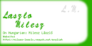 laszlo milesz business card